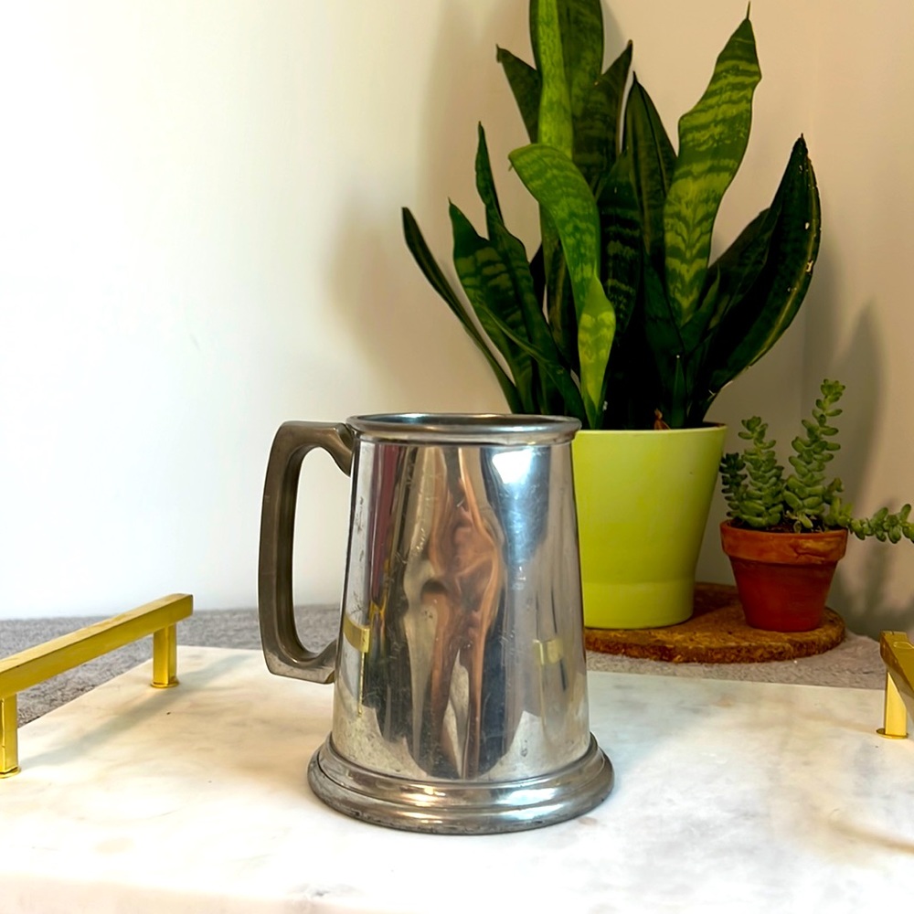 Fine English Pewter Mug made in Sheffield, English - with wear and tear